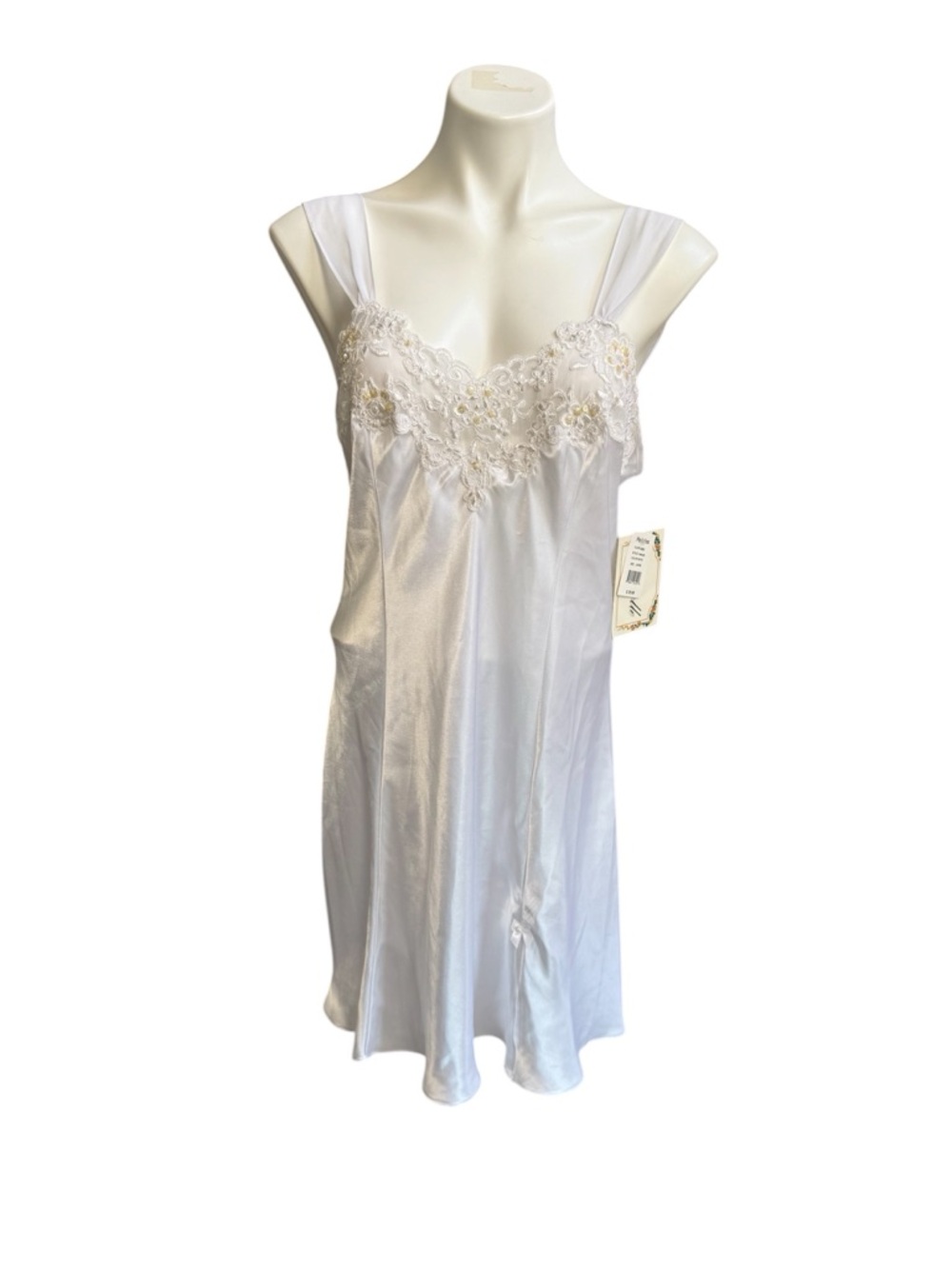 Dentelle Lace Embellished Nighty White Large NWT